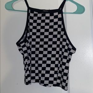 Checked Crop Top